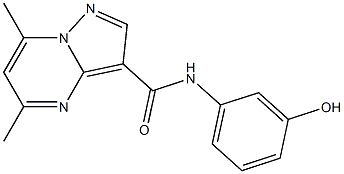 N-(3-hydroxyphenyl)-5,7-dimethylpyrazolo[1,5-a]pyrimidine-3-carboxamide,725696-63-9,结构式