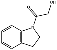 2-羟基-1-(2-甲基-2,3-二氢-1H-吲哚-1-基)乙烷-1-酮, 73251-23-7, 结构式