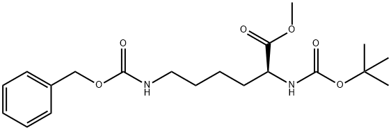 N2-[(1,1-Dimethylethoxy)carbonyl]-N6-[(phenylmethoxy)carbonyl]-L-lysine Methyl Ester 化学構造式