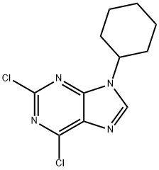 9H-Purine, 2,6-dichloro-9-cyclohexyl- 化学構造式