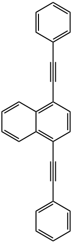 1,4-BIS(PHENYLETHYNYL)NAPHTHALENE 结构式