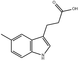 3-(5-甲基-3-吲哚基)丙酸, 7394-79-8, 结构式