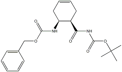 (1S,6R)-(6-tert-butoxycarbonylaminocarbonylcyclohex-3-enyl)carbamic acid benzyl ester Struktur