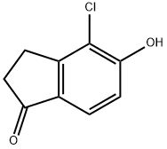 4-Chloro-5-hydroxy-indan-1-one 化学構造式