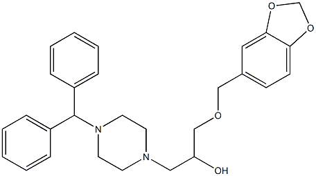 1-(4-benzhydryl-1-piperazinyl)-3-(1,3-benzodioxol-5-ylmethoxy)-2-propanol|