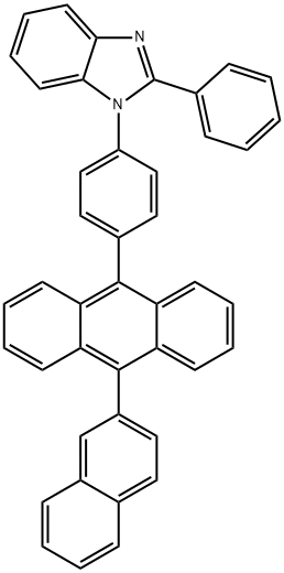 1-[4-(10-Naphthalen-2-yl-anthracen-9-yl)-phenyl]-2-phenyl-1H-benzoimidazole Struktur