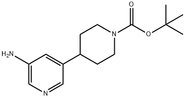 tert-butyl 4-(5-aminopyridin-3-yl)piperidine-1-carboxylate Struktur