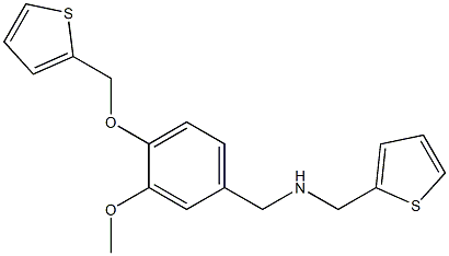 N-[3-methoxy-4-(2-thienylmethoxy)benzyl]-N-(2-thienylmethyl)amine Structure