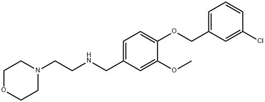 N-{4-[(3-chlorobenzyl)oxy]-3-methoxybenzyl}-N-[2-(4-morpholinyl)ethyl]amine Structure