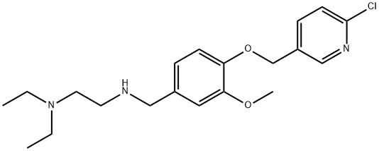 N-{4-[(6-chloro-3-pyridinyl)methoxy]-3-methoxybenzyl}-N-[2-(diethylamino)ethyl]amine Structure