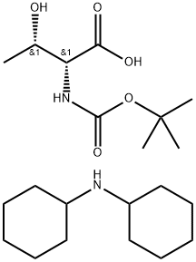 (2R,3S)-3-hydroxy-2-[(2-methylpropan-2-yl)oxycarbonylamino]butanoic acid 化学構造式