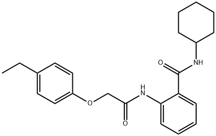 N-cyclohexyl-2-{[2-(4-ethylphenoxy)acetyl]amino}benzamide Structure