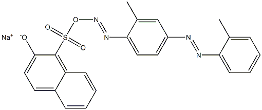 Naphthalenesulfonic acid, 2-hydroxy-1-[[2-methyl-4-[(2-methylphenyl)azo]phenyl]azo]-, monosodium salt Structure