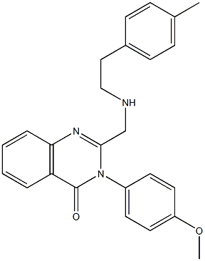 3-(4-methoxyphenyl)-2-({[2-(4-methylphenyl)ethyl]amino}methyl)-4(3H)-quinazolinone Structure