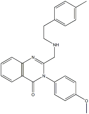 3-(4-methoxyphenyl)-2-({[2-(4-methylphenyl)ethyl]amino}methyl)-4(3H)-quinazolinone 化学構造式