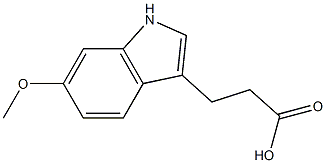 3-(6-甲氧基-3-吲哚基)丙酸, 81250-93-3, 结构式
