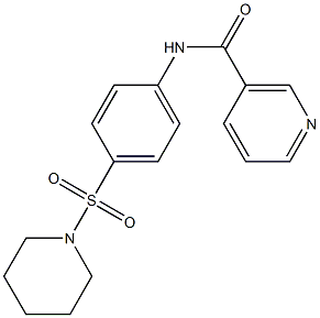 N-[4-(1-piperidinylsulfonyl)phenyl]nicotinamide Structure