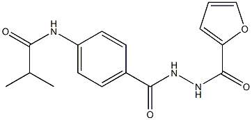 N-(4-{[2-(2-furoyl)hydrazino]carbonyl}phenyl)-2-methylpropanamide Struktur