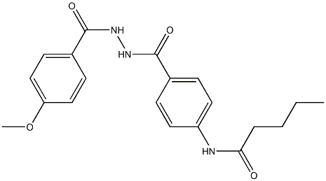 N-(4-{[2-(4-methoxybenzoyl)hydrazino]carbonyl}phenyl)pentanamide Structure