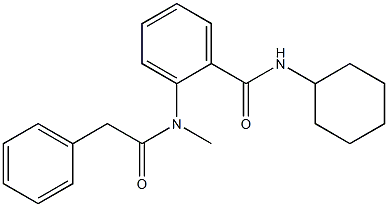 N-cyclohexyl-2-[methyl(2-phenylacetyl)amino]benzamide Structure