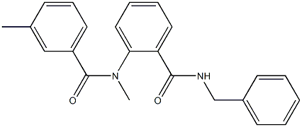 N-benzyl-2-[methyl(3-methylbenzoyl)amino]benzamide Struktur