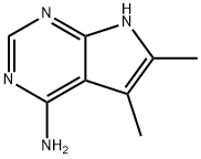 5,6-ジメチル-7H-ピロロ[2,3-d]ピリミジン-4-アミン 化学構造式