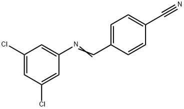 4-{[(3,5-dichlorophenyl)imino]methyl}benzonitrile Structure