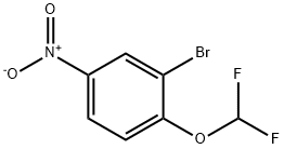 2-bromo-1-(difluoromethoxy)-4-nitrobenzene 化学構造式