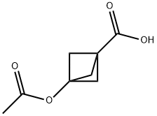 3-(acetyloxy)bicyclo[1.1.1]pentane-1-carboxylic acid 结构式