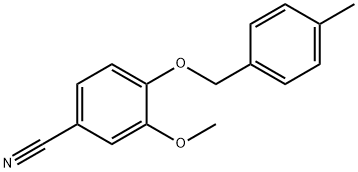 3-methoxy-4-[(4-methylphenyl)methoxy]benzonitrile Struktur