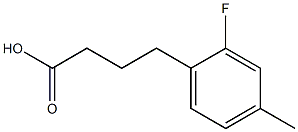 4-(2-氟-4-甲基苯基)丁酸, 837373-11-2, 结构式