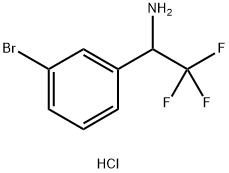 1-(3-溴苯基)-2,2,2-三氟乙胺盐酸盐 结构式