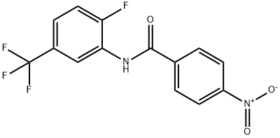 N-[2-fluoro-5-(trifluoromethyl)phenyl]-4-nitrobenzamide 化学構造式