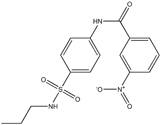 3-nitro-N-{4-[(propylamino)sulfonyl]phenyl}benzamide 结构式