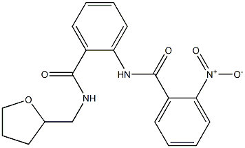 2-nitro-N-(2-{[(tetrahydro-2-furanylmethyl)amino]carbonyl}phenyl)benzamide 结构式