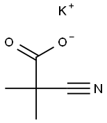 potassium 2-cyano-2-methylpropanoate Struktur