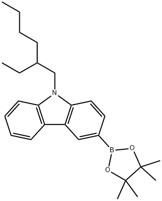 9-(2-Ethylhexyl)-3-(4,4,5,5-tetramethyl-1,3,2-dioxaborolan-2-yl)-9H-carbazole Structure