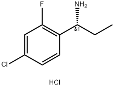 (R)-1-(4-Chloro-2-fluoro-phenyl)-propylamine hydrochloride,856563-04-7,结构式