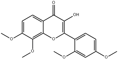 4H-1-Benzopyran-4-one, 2-(2,4-dimethoxyphenyl)-3-hydroxy-7,8-dimethoxy-,857-49-8,结构式