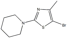 5-Bromo-4-methyl-2-(piperidino)thiazole,857549-60-1,结构式