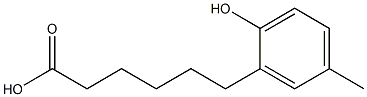 Benzenehexanoic acid, 2-hydroxy-5-Methyl Struktur