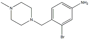 3-bromo-4-[(4-methylpiperazin-1-yl)methyl]aniline 化学構造式