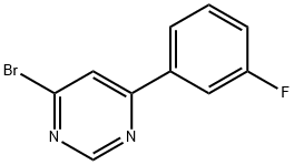 4-溴-6-(3-氟苯基)嘧啶, 85979-64-2, 结构式