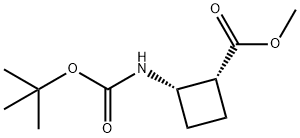 methyl (1R,2S)-2-(tert-butoxycarbonylamino)cyclobutanecarboxylate,868364-62-9,结构式