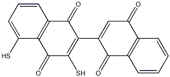 2-[(1,4-dioxonaphthalen-2-yl)disulfanyl]naphthalene-1,4-dione 结构式