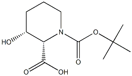 (2S,3R)-1-(TERT-BUTOXYCARBONYL)-3-HYDROXYPIPERIDINE-2-CARBOXYLIC ACID,870651-00-6,结构式