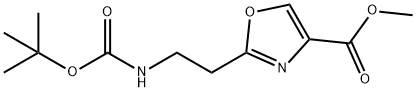 4-OXAZOLECARBOXYLIC ACID,2-[2-[[(1,1-DIMETHYLETHOXY)CARBONYL]AMINO]ETHYL]-, METHYL ESTER, 871726-03-3, 结构式