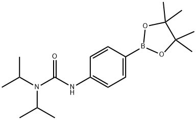 1,1-二异丙基-3-(4-(4,4,5,5-四甲基-1,3,2-二氧硼杂环戊烷-2-基)苯基)脲,874298-11-0,结构式