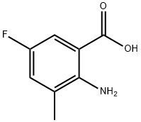 2-氨基-5-氟-3-甲基苯甲酸,874804-25-8,结构式