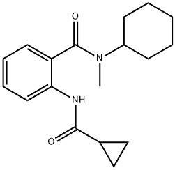 N-cyclohexyl-2-[(cyclopropylcarbonyl)amino]-N-methylbenzamide Structure